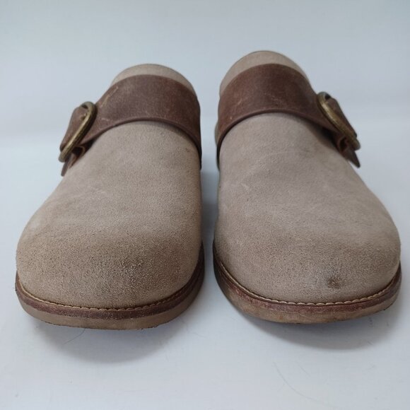 SOFFT Clog Mule Billie Slip On Slide Cashmere Suede Brown Leather Womens 9.5 - Picture 4 of 16